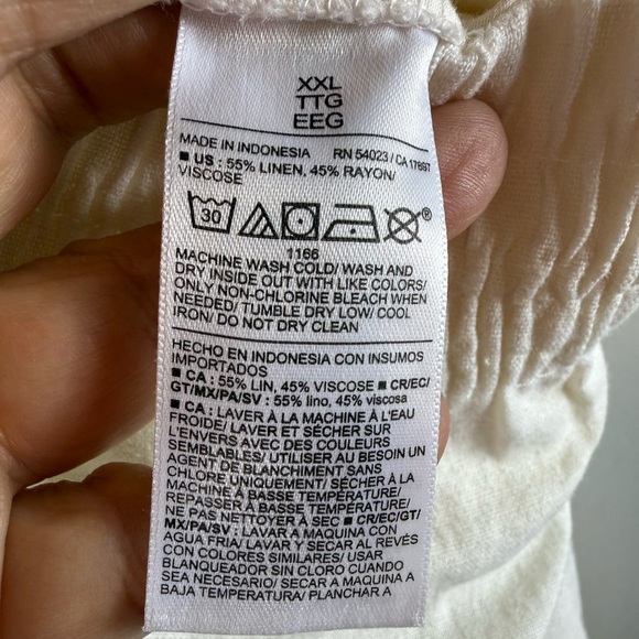 Old‎ Navy Womens Linen Blend Wide Leg Pull-On Pants XXL NWT Calla Lily Ivory - Picture 7 of 12